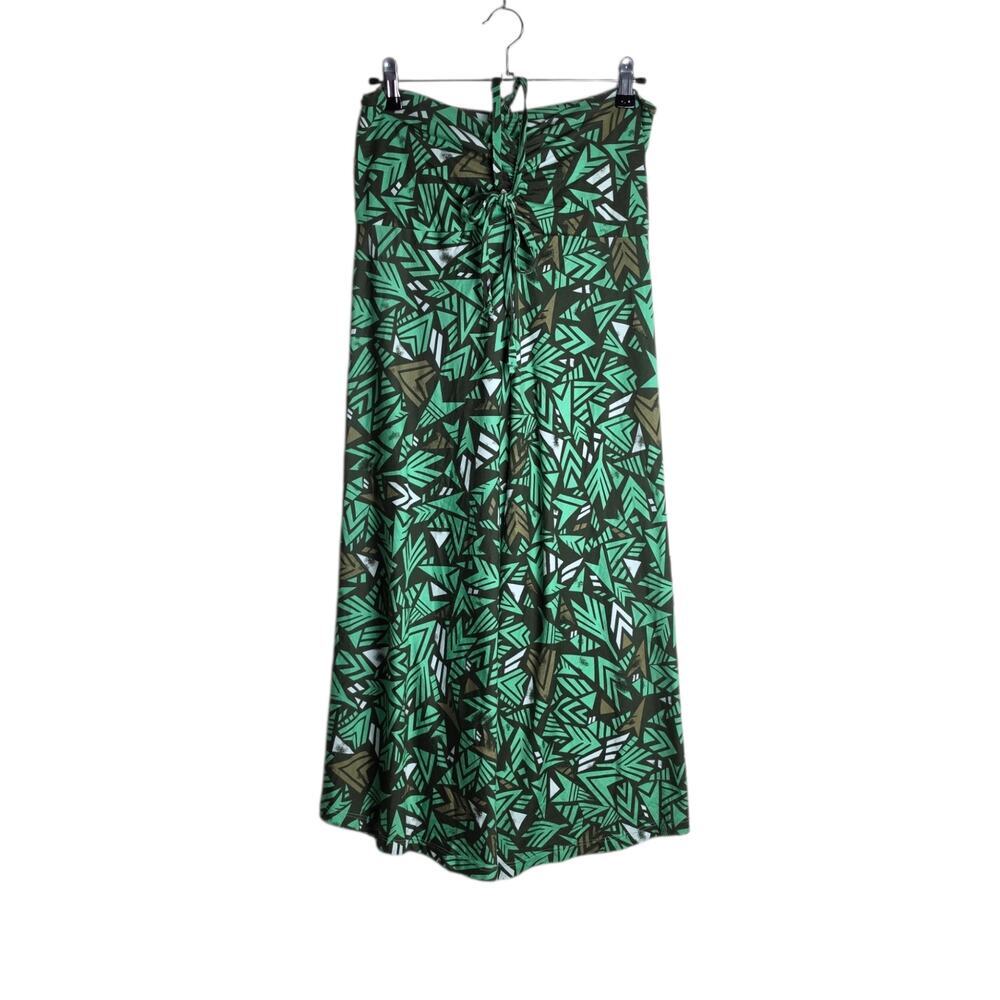 Patagonia Women's S Green Geometric Halter Neck Casual Summer Dress Small